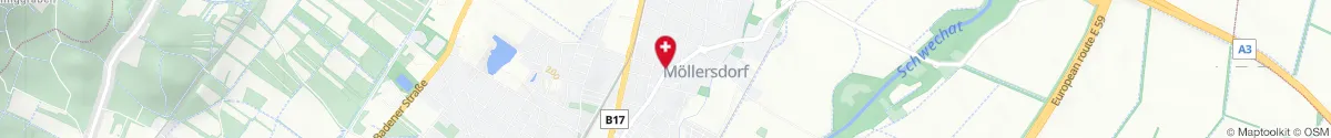 Kartendarstellung des Standorts für Schutzengel-Apotheke in 2514 Möllersdorf